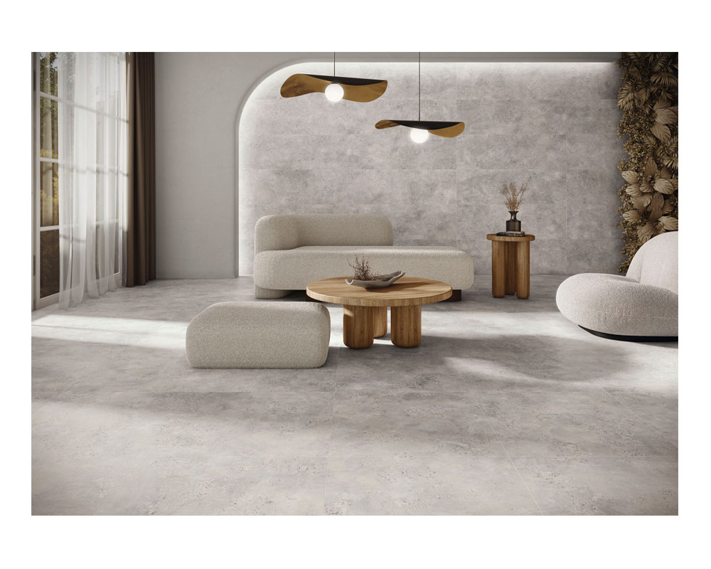 Sala de estar estilo piedra