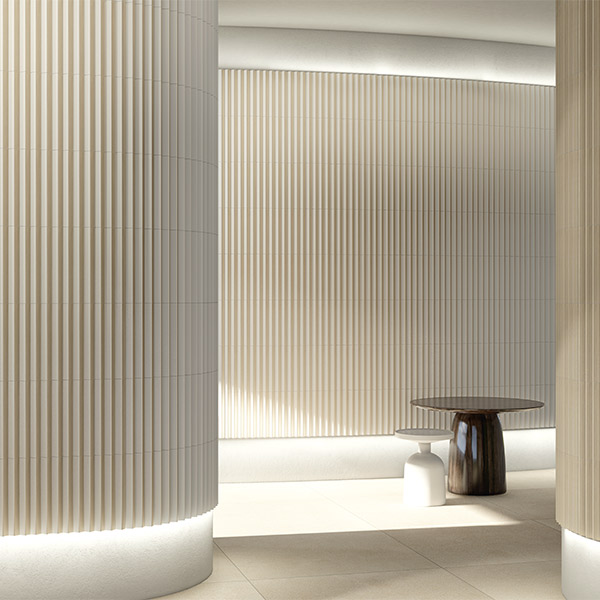 Cream Dynamic Angle and Two Azulejos 3D Madrid