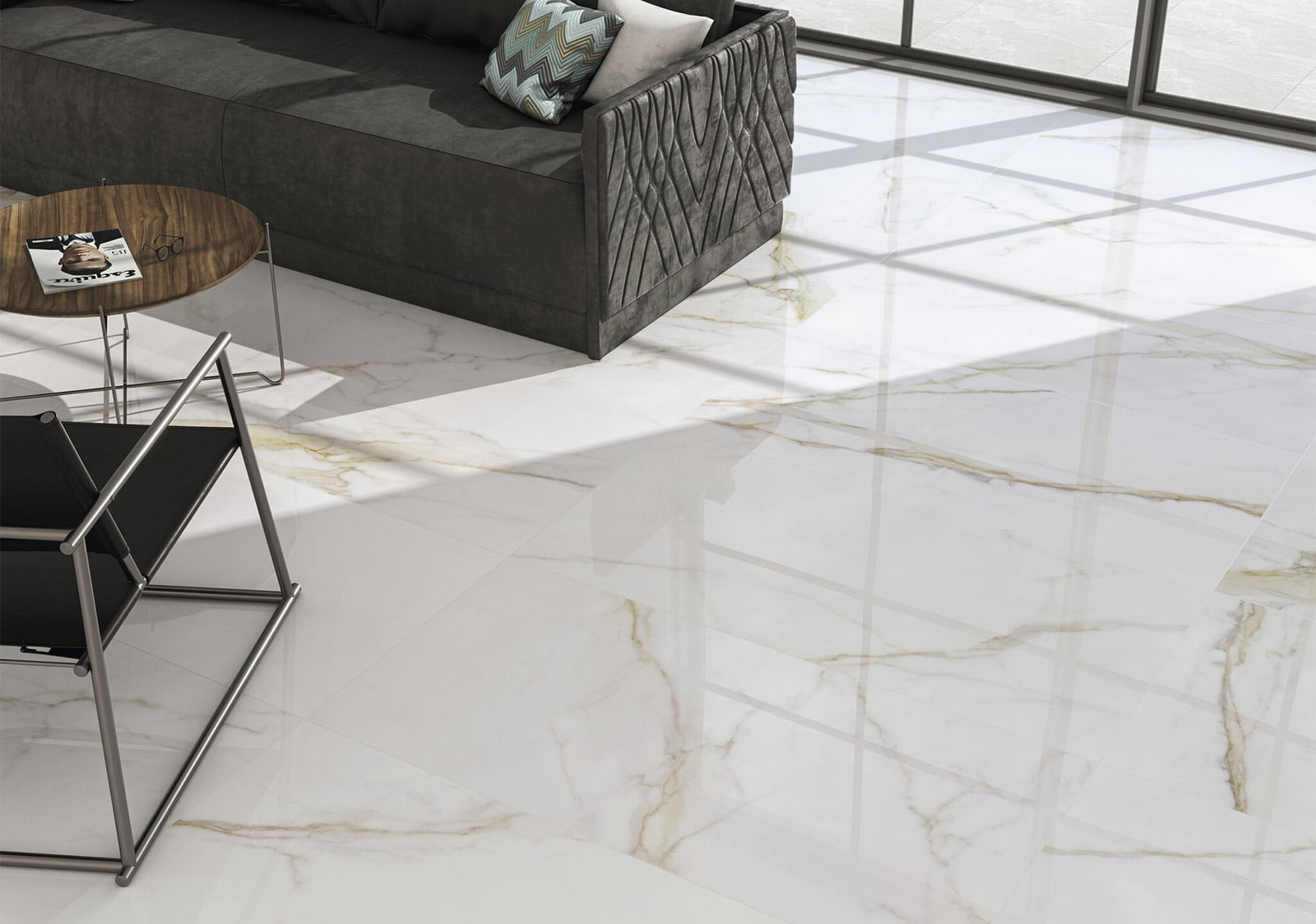 Banner Pavimento Salon Diamond Gold 60x120 Pulido Azulejos Pena Madrid