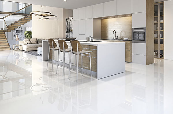 Pavimento Cocina Glaciar Blanco 60x120 Azulejos Pena Madrid