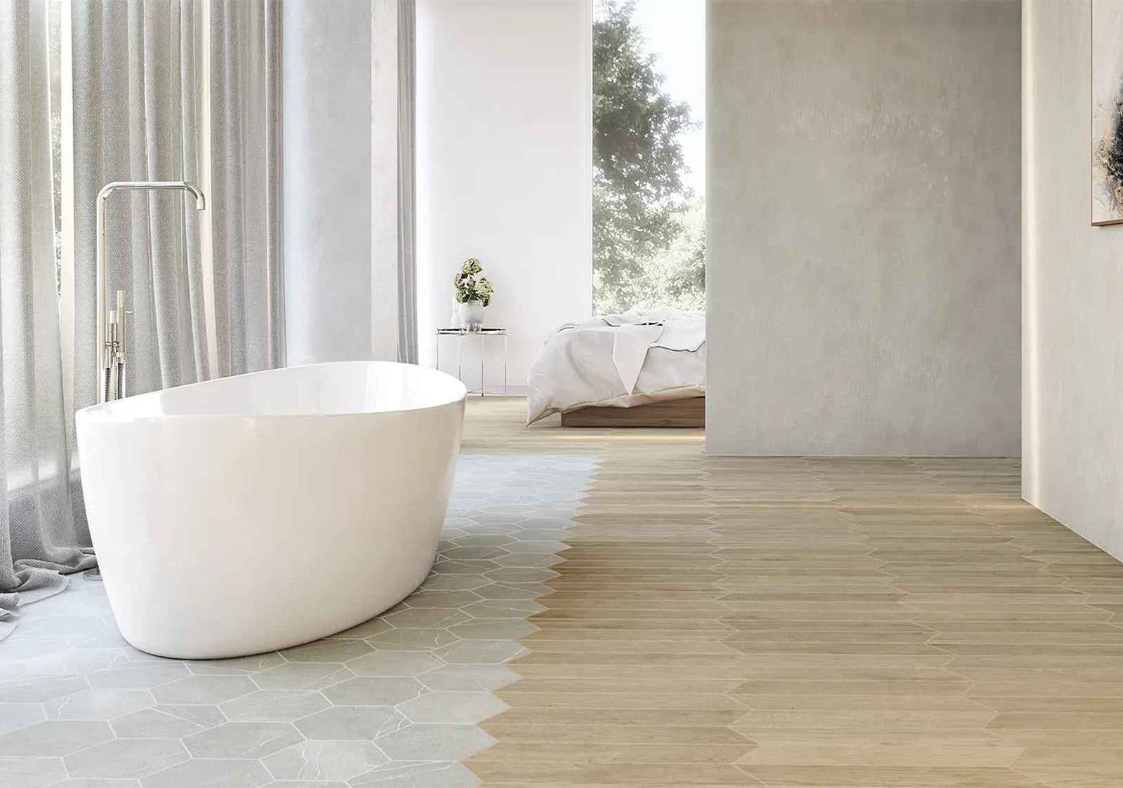 Banner Pavimento Bano Chevron Wood 9.8x52.2 Azulejos Pena Madrid