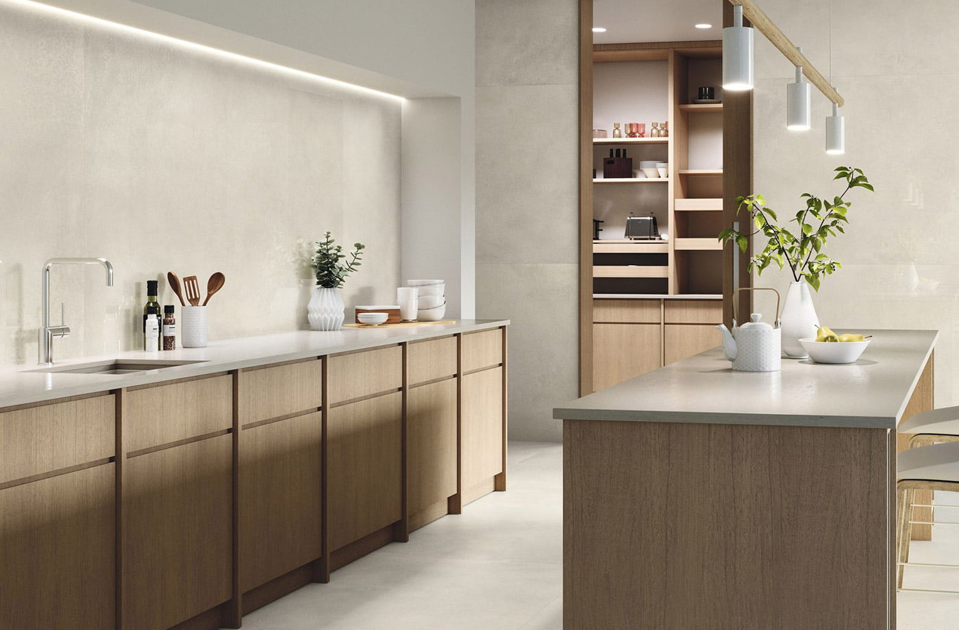 Pavimento Cocina Unik Ivory Natural 120x120 Azulejos Pena Madrid