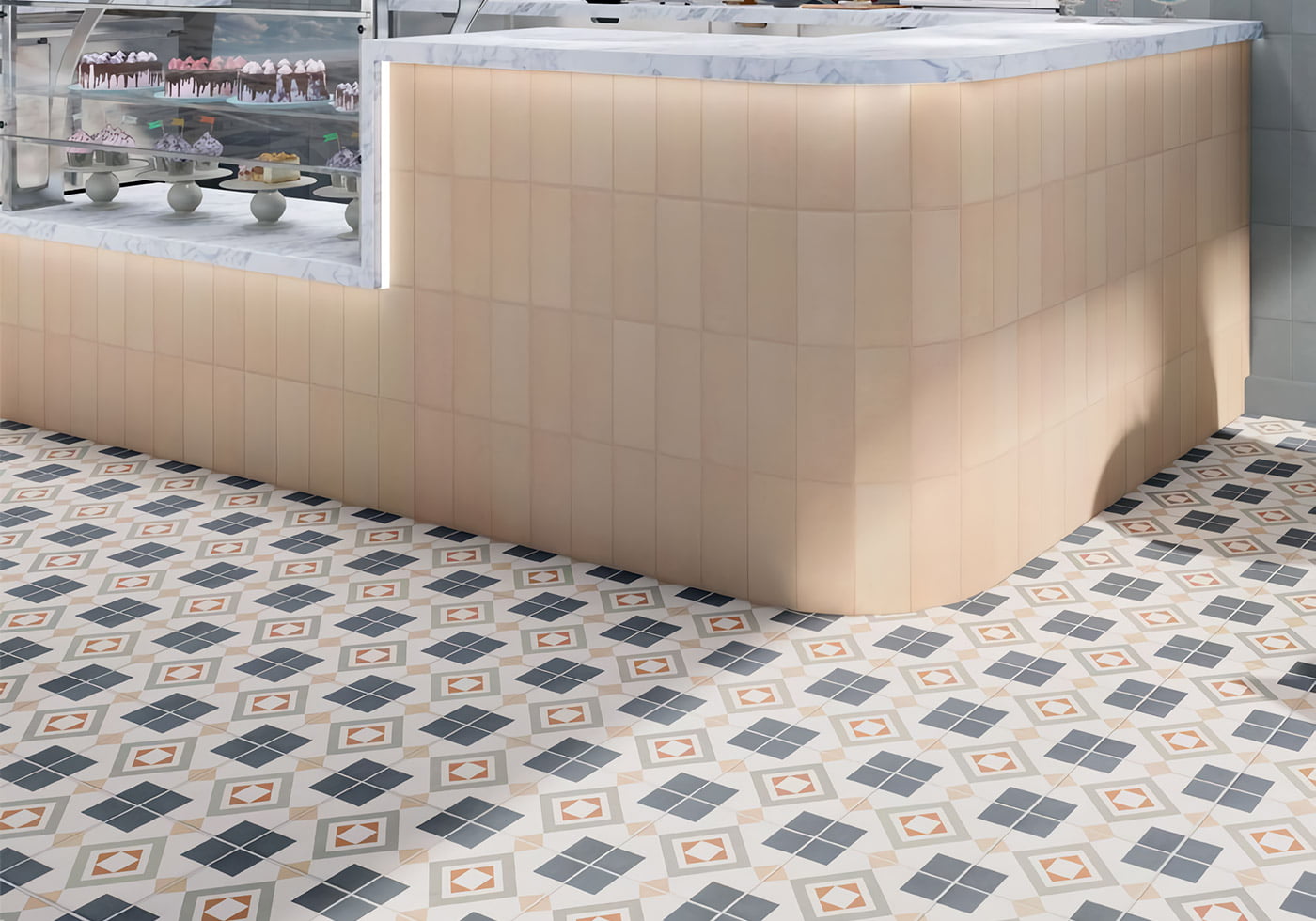 Pavimento Espacio Publico Unika Revival Mate 22.5x22.5 Azulejos Pena Madrid