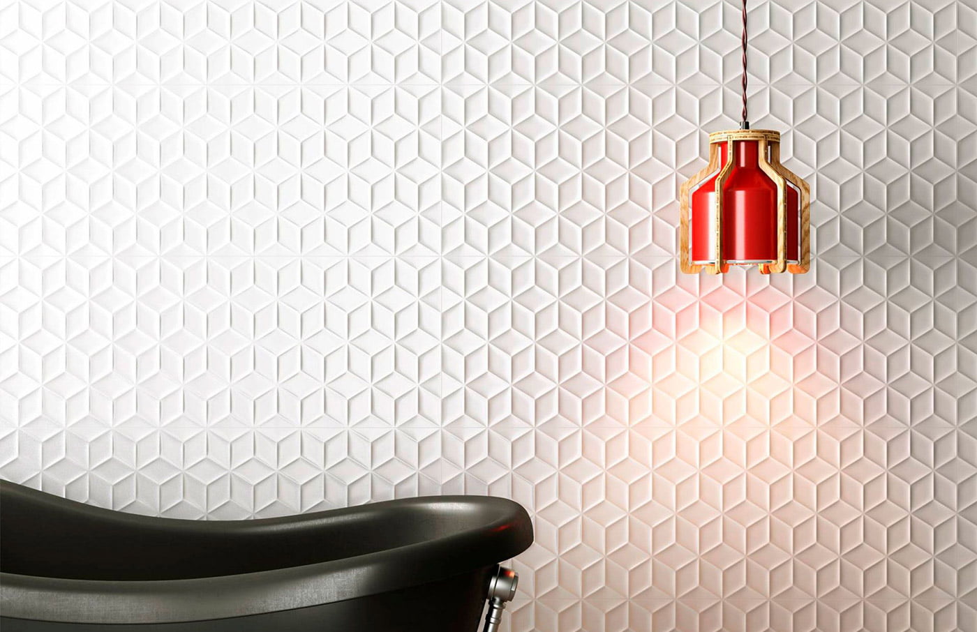 Revestimiento Bano Andes Kube Blanco Mate 39.6x119.2 Azulejos Pena Madrid