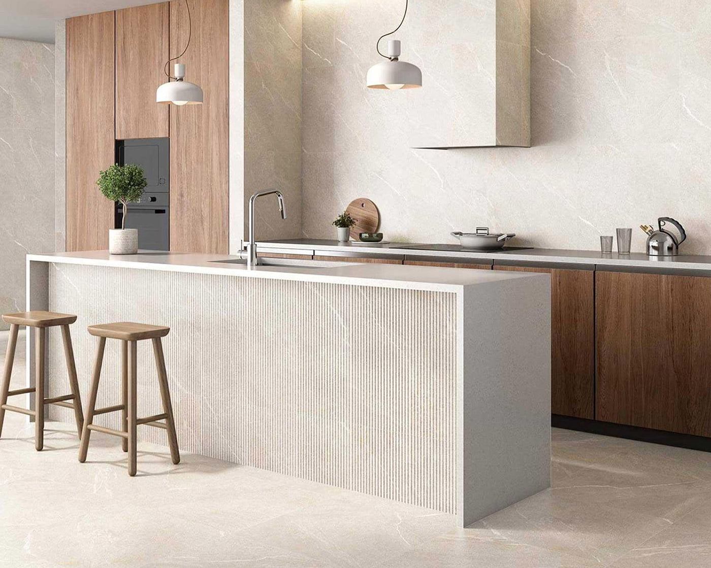 Revestimiento Cocina Dhara Sand Brillo 29.5x59.5 Azulejos Pena Madrid