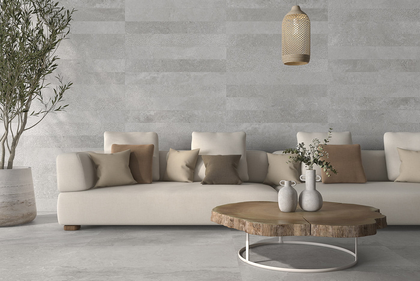 Revestimiento Salon Solange Grey Decor Mate 59.5x119.2 Azulejos Pena Madrid