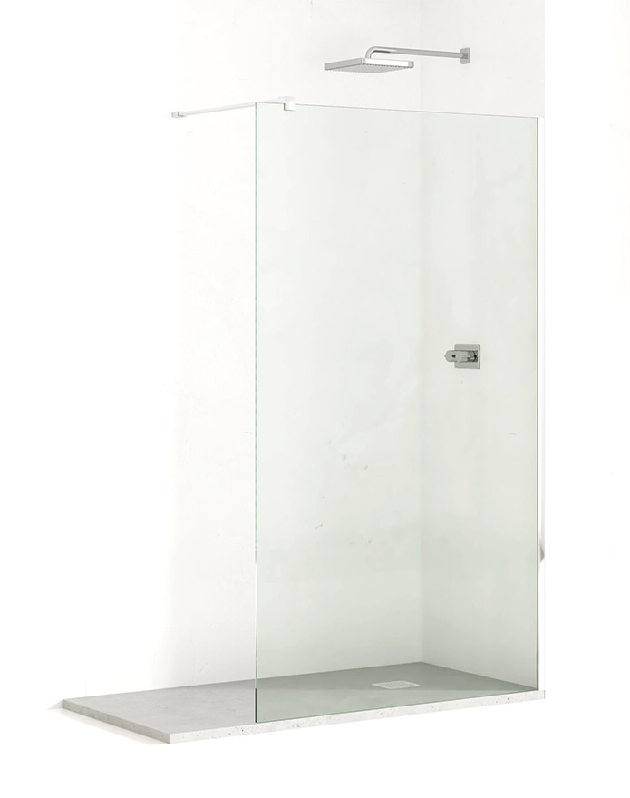 Eko Mampara Walk In Nexus Plata Brillo Para Ducha Azulejos Pena Madrid