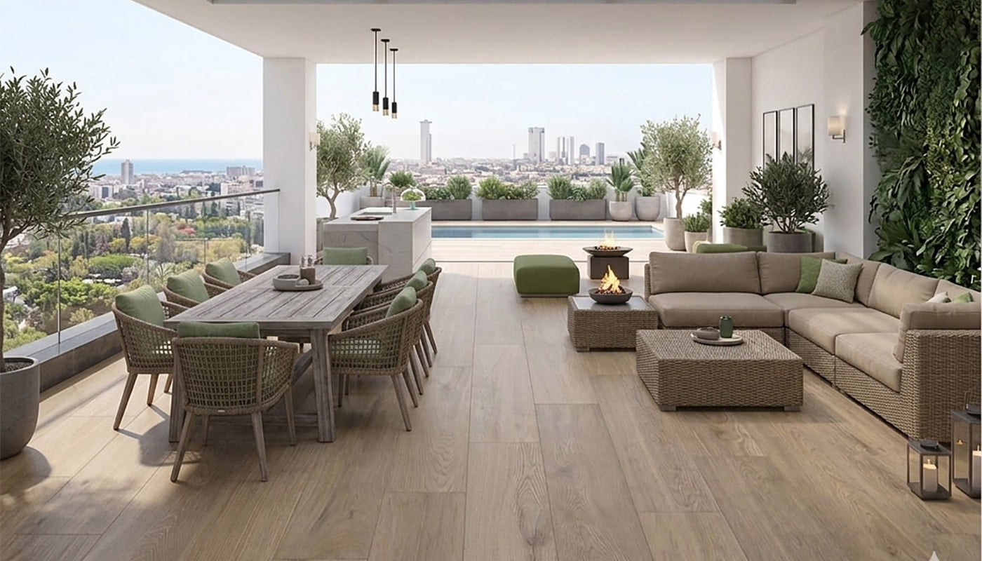 Ambiente Acadia Roble Mate N Plus 25x150 Azulejos Pena Madrid