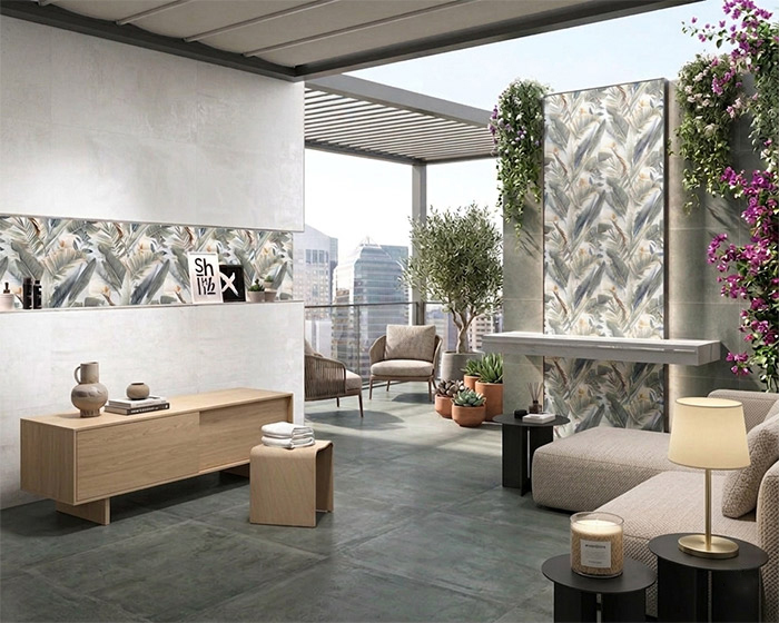 Ambiente Iron Tropic Mix Blue Mate 60x120 Azulejos Pena Madrid