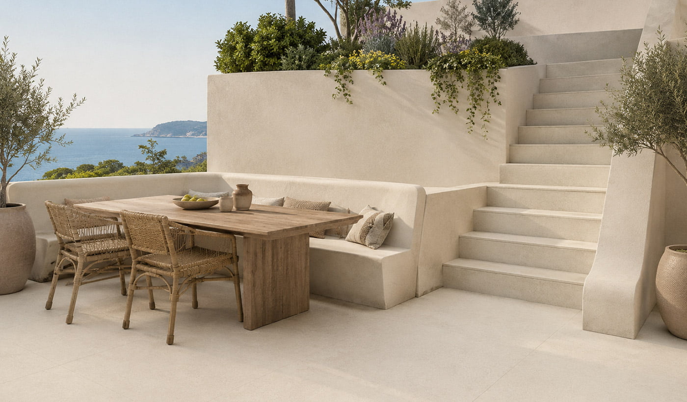 Ambiente Peldano Recto Limestone White Mate Antideslizante 33x60 Azulejos Pena Madrid