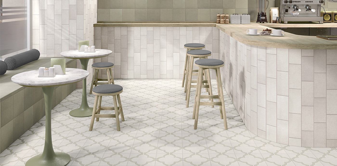 Ambiente Peldaño Recto Unika Sage Mate 32x45 Azulejos Pena Madrid