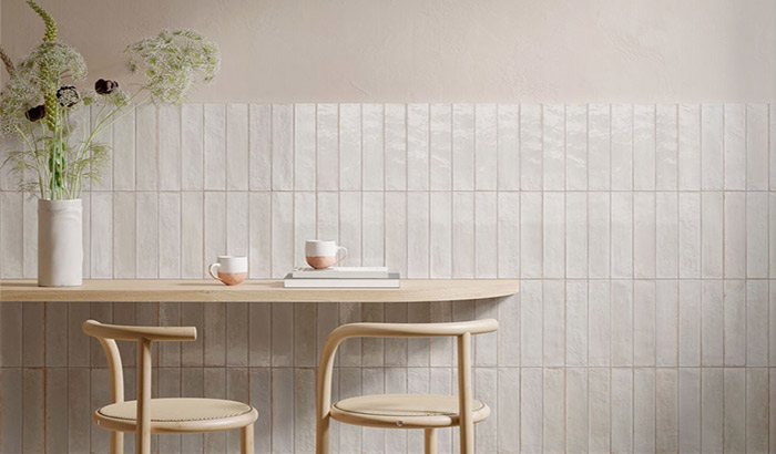 Ambiente Revestimiento Look Bianco Glossy 6x24 Azulejos Pena Madrid