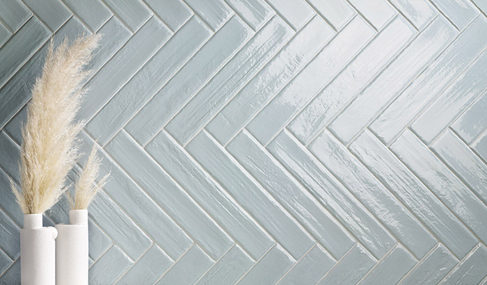 Ambiente Revestimiento Wabi Sabi Aqua Brillo 7x40 Azulejos Pena Madrid