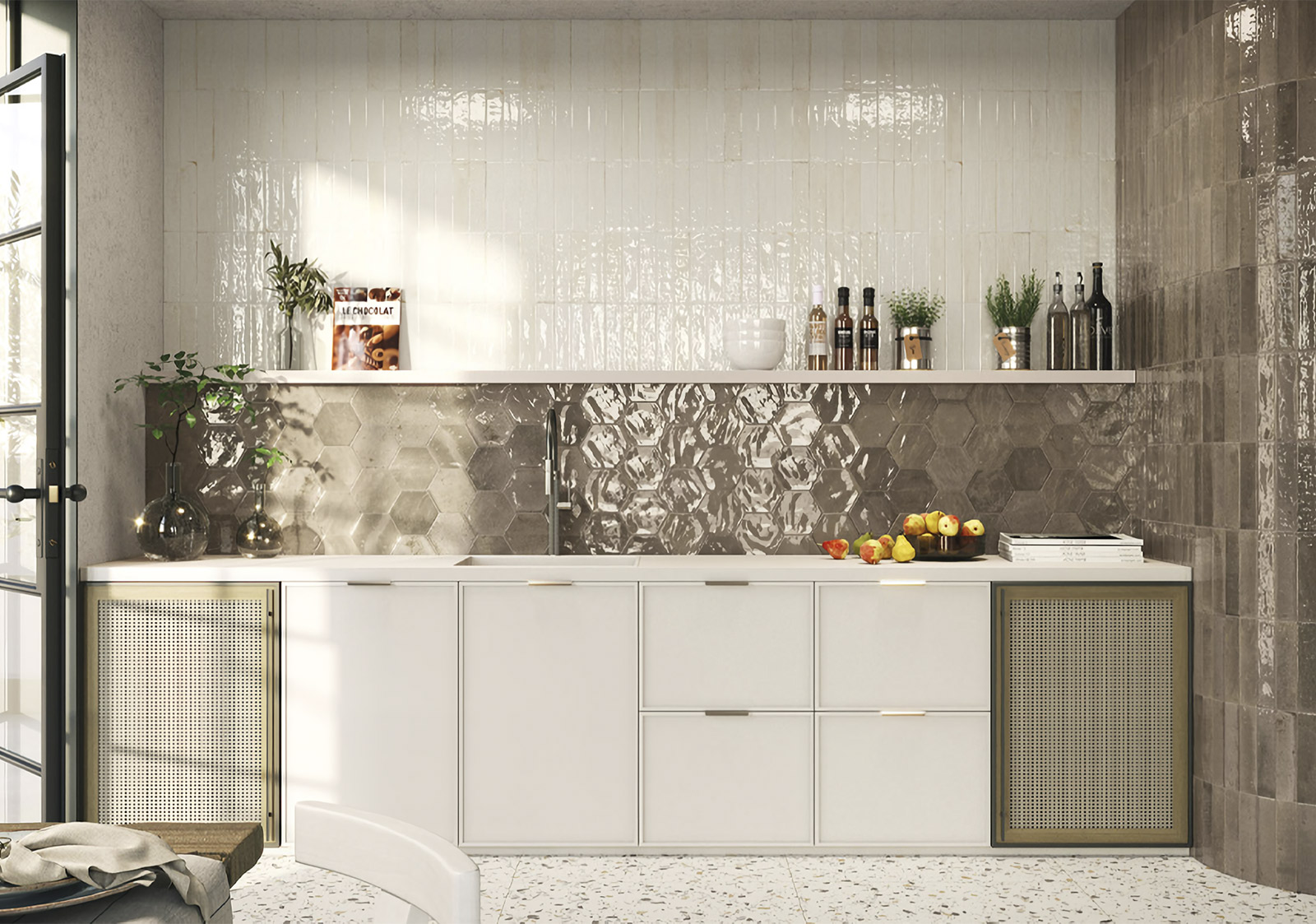 Banner Azulejos Cocinas Modernas Colores Decorados Y Materiales Azulejos Pena Madrid