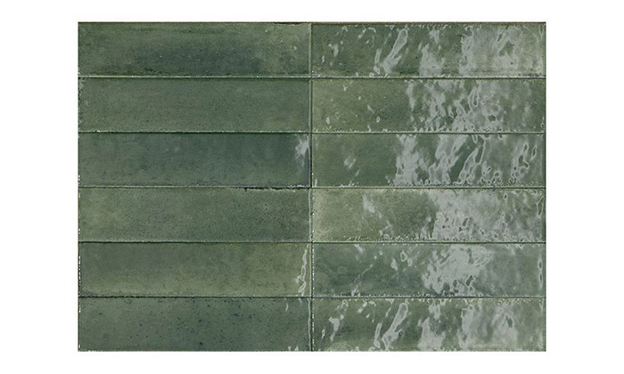 Revestimiento Look Verde Glossy 6x24 Azulejos Pena Madrid