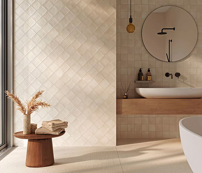 Amb Revestimiento Manual Creamy Azulejos Pena Madrid