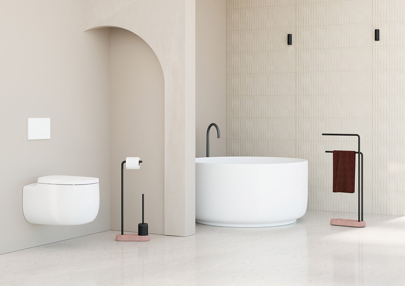 Ambiente Baño Con Accesorios Azulejos Pena Madrid
