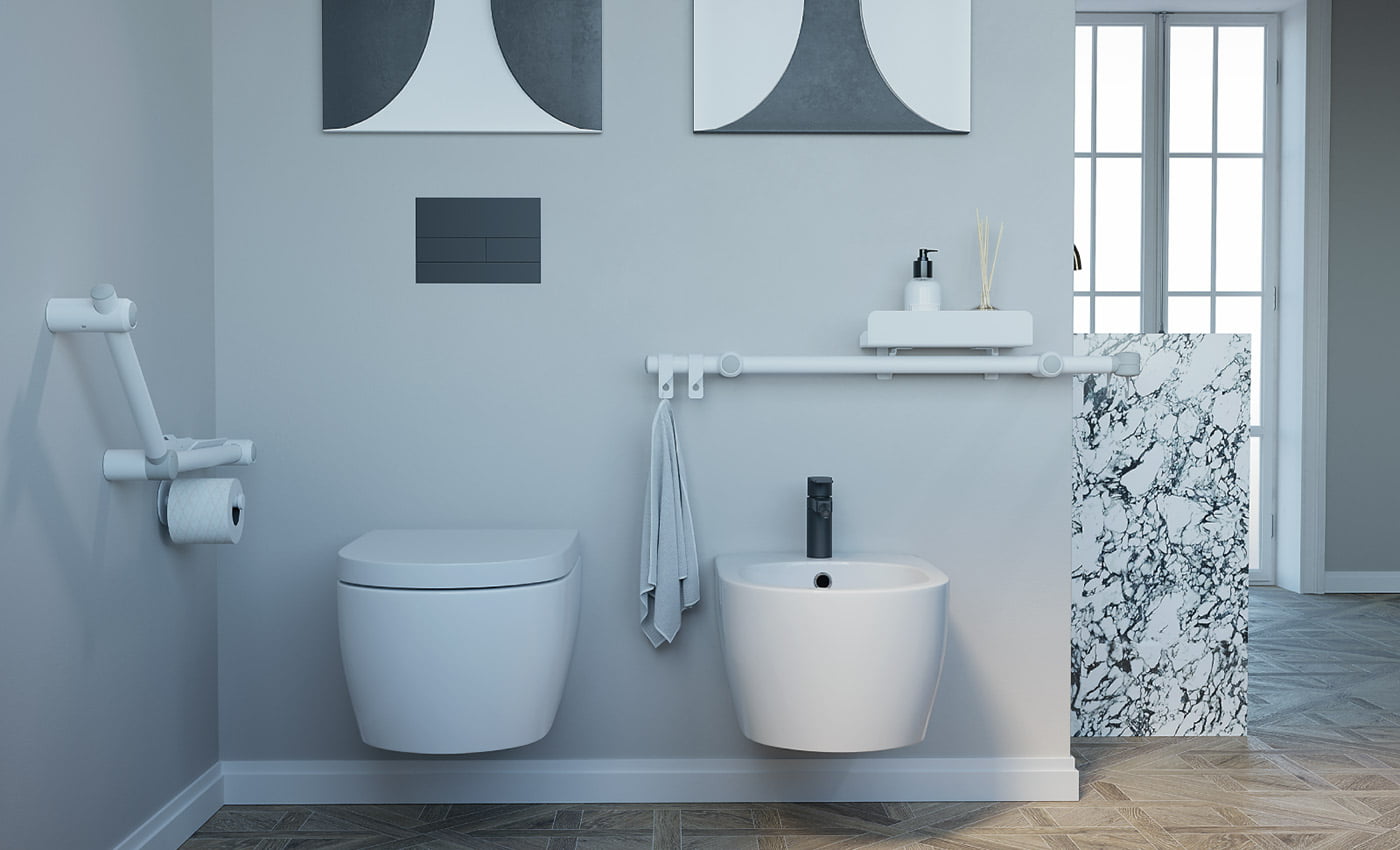 Ambiente Baño Gocare Celeste Azulejos Pena Madrid
