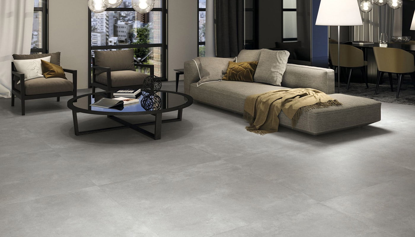 Ambiente Pavimento Arkety Grey Mate 120x120 Azulejos Pena Madrid