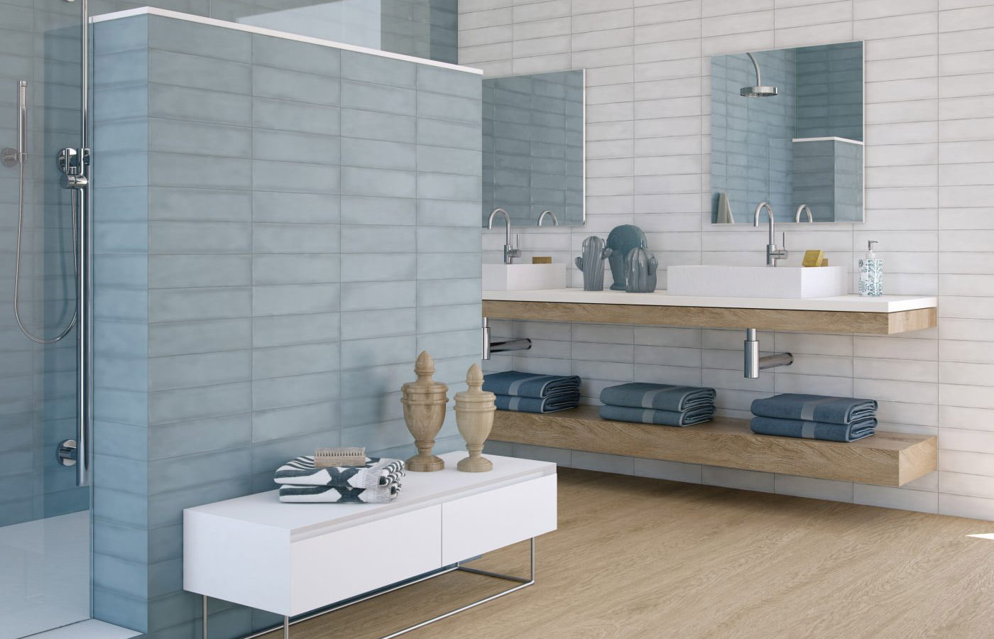 Ambiente Revestimiento Colonial Sky Mate 7,5x30 Azulejos Pena Madrid