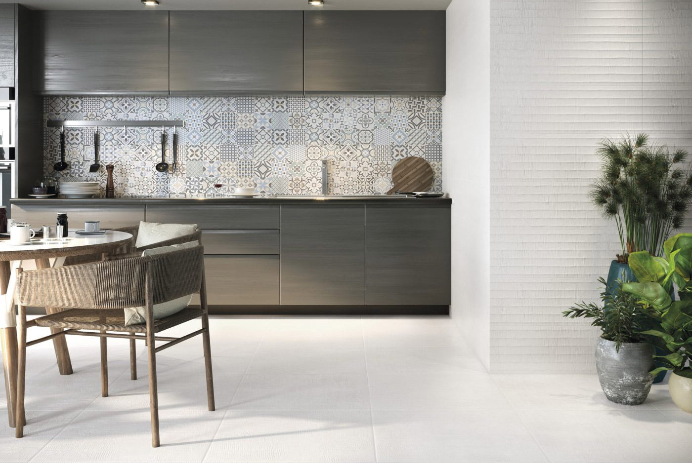 Ambiente Revestimiento Progress Accord White Mate 25x75 Azulejos Pena Madrid