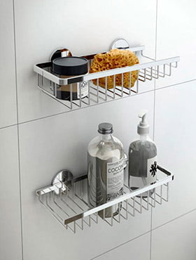 Cesta Duo Round Con Escalon Derecho Cromo Azulejos Pena Madrid