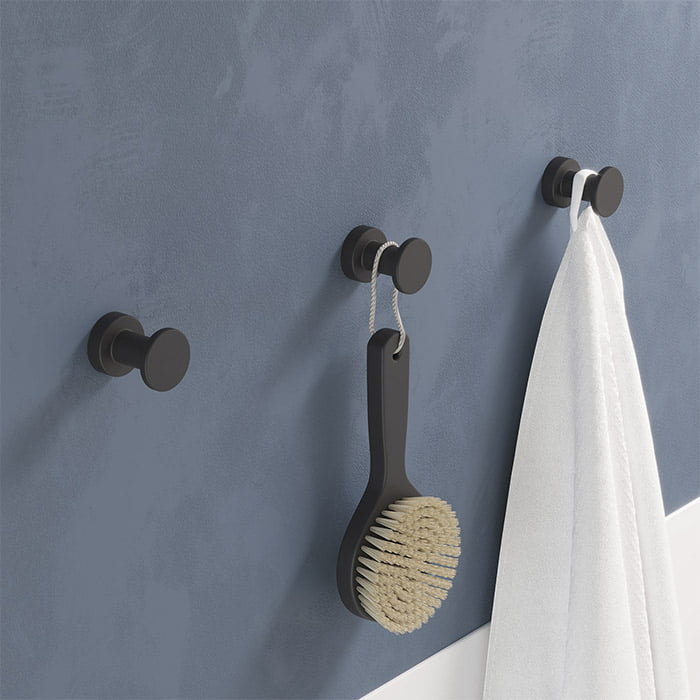 Colgador Tecno Project Negro Mate Azulejos Pena Madrid
