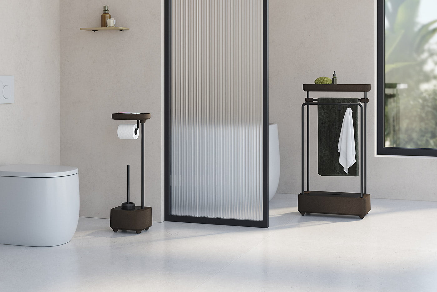 Toallero Bioco Natural Black Azulejos Pena Madrid