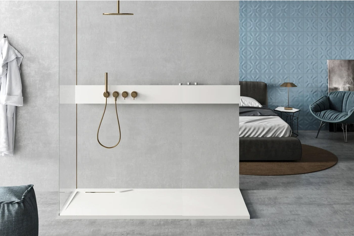 Amb Dormitorio Con Bano Integrado Twins Azulejos Pena Madrid